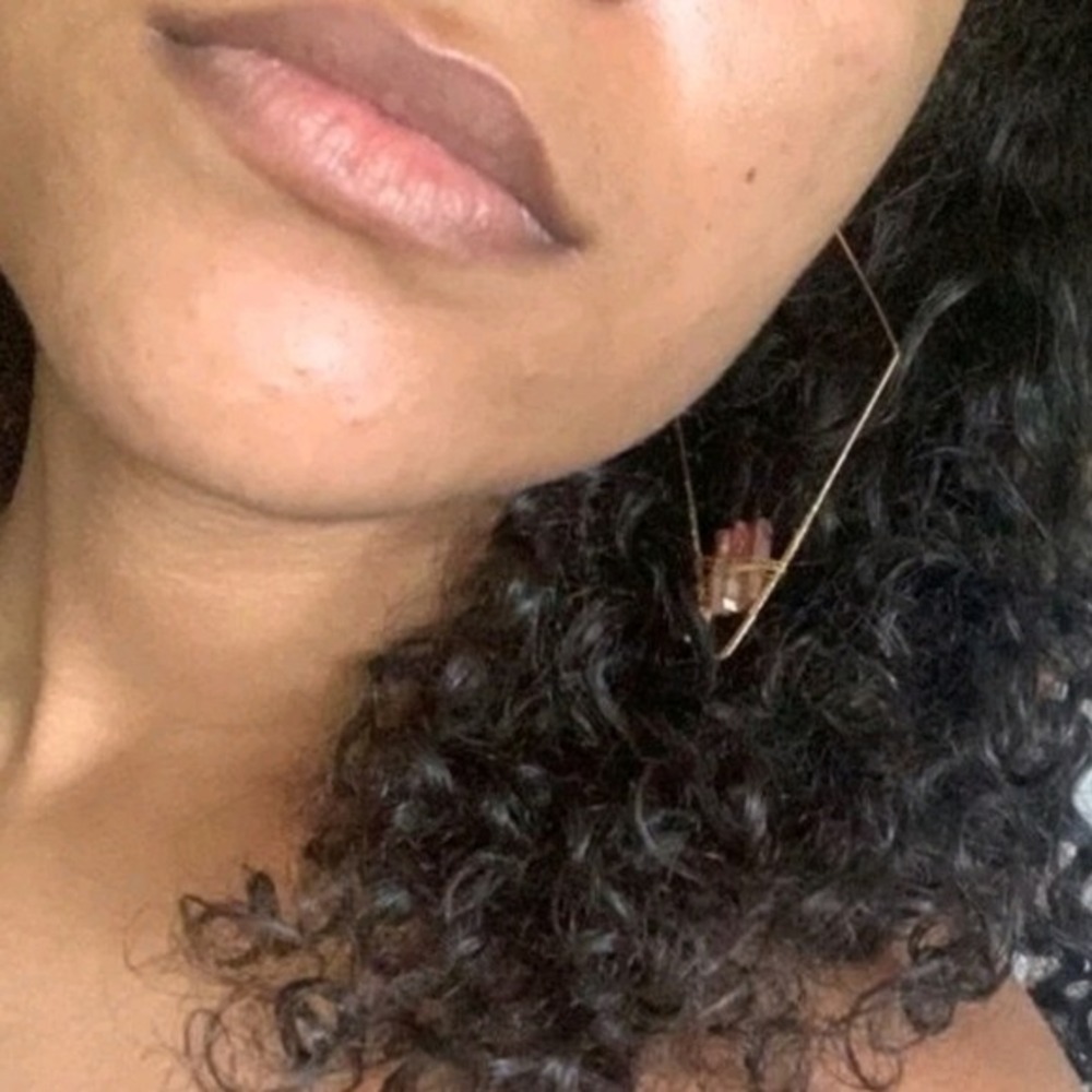 Womens boho Crystal gold hoop wire cute lightweight dainty earrings 💖2/$30 - Picture 12 of 14